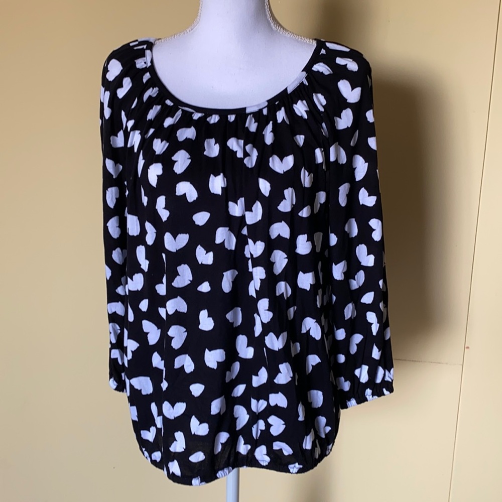 Michael Kors black and white blouse size S